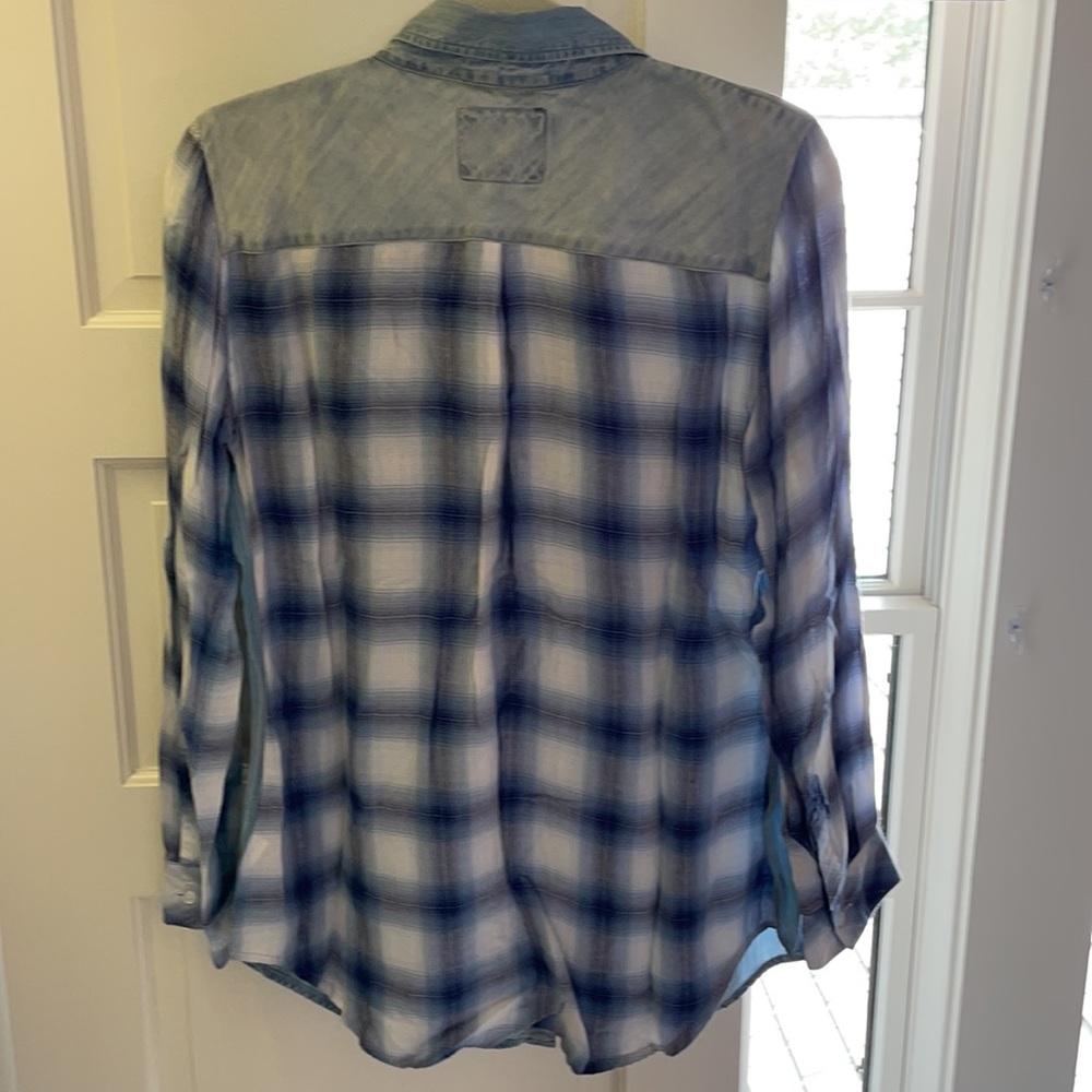 Rails Plaid + Chambray Button Down - Medium - image 3